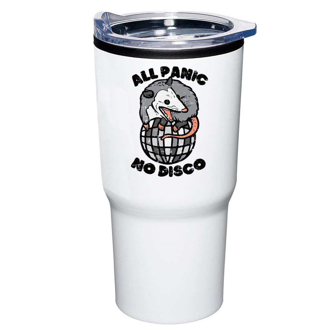 Opossum All Panic No Disco Funny Possum Scream Tumbler