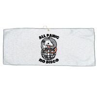 Opossum All Panic No Disco Funny Possum Scream Large Microfiber Waffle Golf Towel