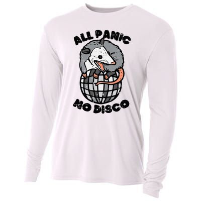 Opossum All Panic No Disco Funny Possum Scream Cooling Performance Long Sleeve Crew