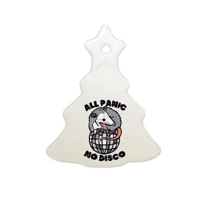 Opossum All Panic No Disco Funny Possum Scream Ceramic Tree Ornament