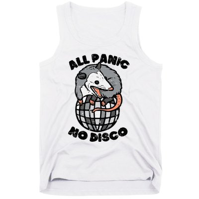 Opossum All Panic No Disco Funny Possum Scream Tank Top