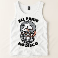 Opossum All Panic No Disco Funny Possum Scream Tank Top