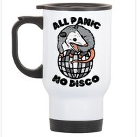 Opossum All Panic No Disco Funny Possum Scream Stainless Steel Travel Mug
