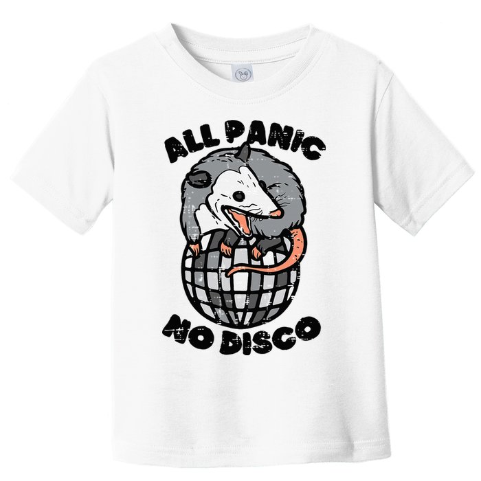 Opossum All Panic No Disco Funny Possum Scream Toddler T-Shirt