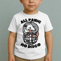 Opossum All Panic No Disco Funny Possum Scream Toddler T-Shirt
