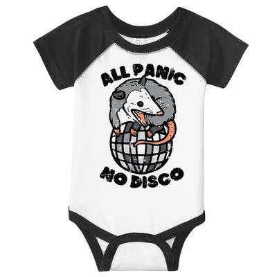 Opossum All Panic No Disco Funny Possum Scream Infant Baby Jersey Bodysuit