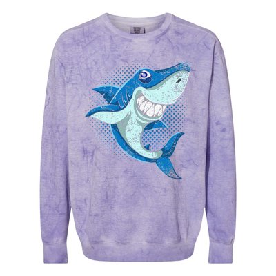 Ocean Animal Predator Aquarist Sea Monster Gift Shark Colorblast Crewneck Sweatshirt