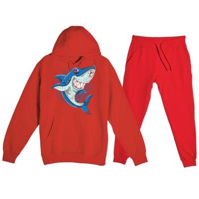 Ocean Animal Predator Aquarist Sea Monster Gift Shark Premium Hooded Sweatsuit Set