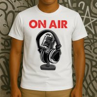 On Air Podcast Microphone Radio Show Host Music DJ T-Shirt