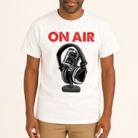 On Air Podcast Microphone Radio Show Host Music DJ Tall T-Shirt