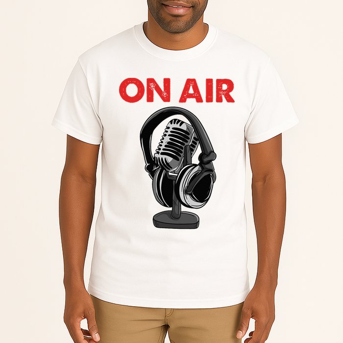 On Air Podcast Microphone Radio Show Host Music DJ Tall T-Shirt