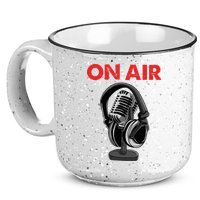 On Air Podcast Microphone Radio Show Host Music DJ 15oz Campfire Ceramic Mug