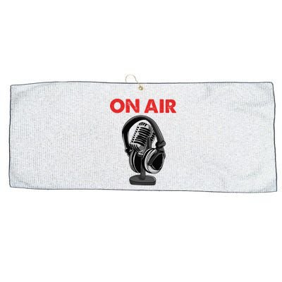 On Air Podcast Microphone Radio Show Host Music DJ Large Microfiber Waffle Golf Towel