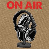 On Air Podcast Microphone Radio Show Host Music DJ Cotton Canvas Backpack
