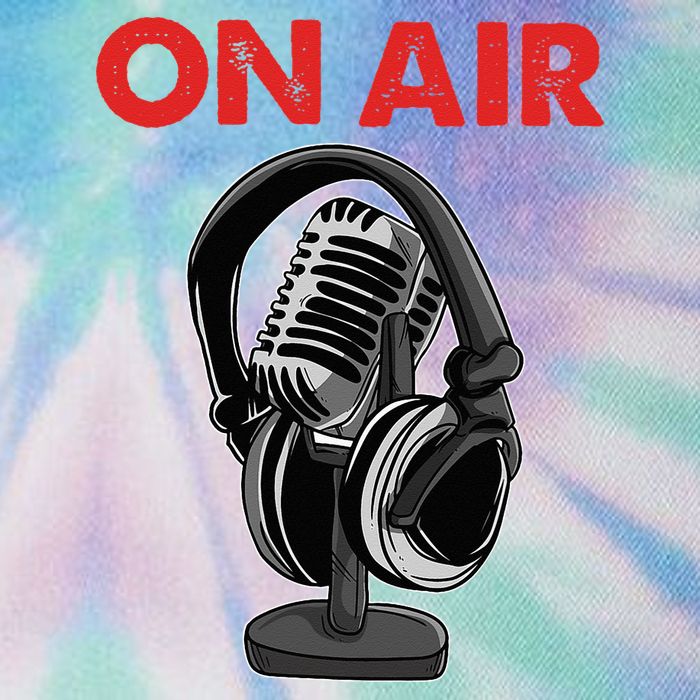 On Air Podcast Microphone Radio Show Host Music DJ Legacy Tie Dye Trucker Hat