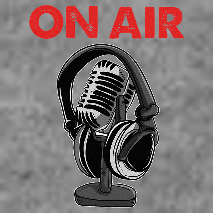 On Air Podcast Microphone Radio Show Host Music DJ Tall Sweatshirt