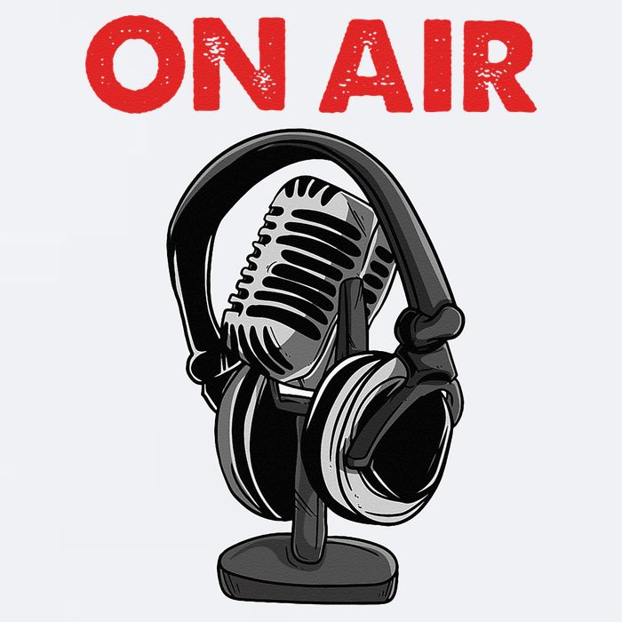 On Air Podcast Microphone Radio Show Host Music DJ Sueded Cloud Jersey T-Shirt