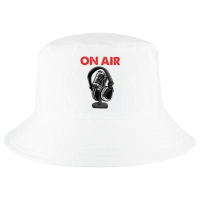 On Air Podcast Microphone Radio Show Host Music DJ Cool Comfort Performance Bucket Hat