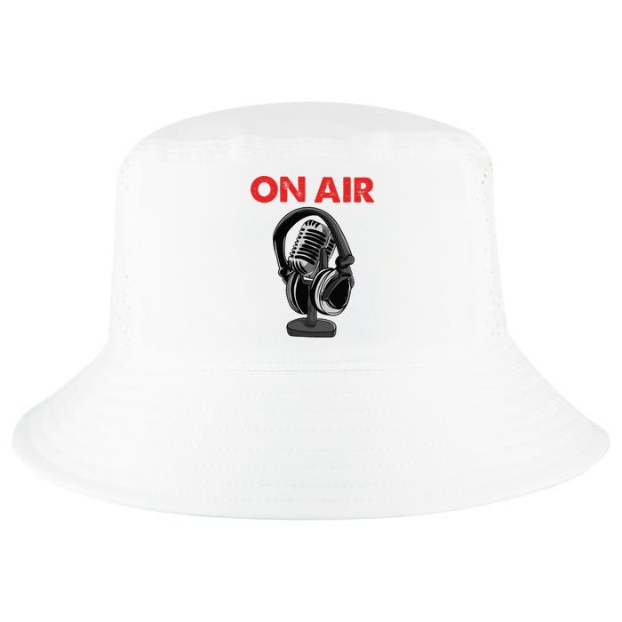 On Air Podcast Microphone Radio Show Host Music DJ Cool Comfort Performance Bucket Hat