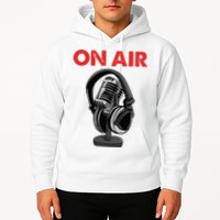 On Air Podcast Microphone Radio Show Host Music DJ Hoodie