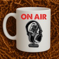 On Air Podcast Microphone Radio Show Host Music DJ Mug