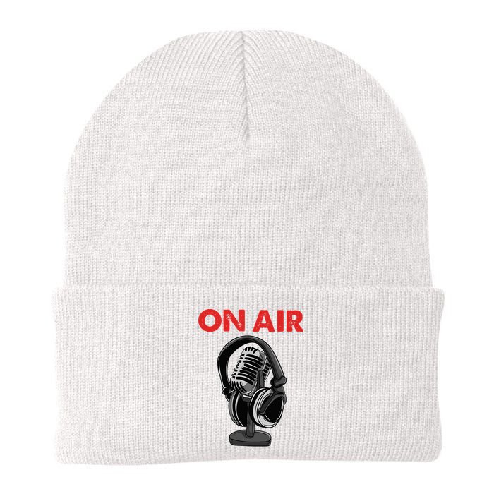 On Air Podcast Microphone Radio Show Host Music DJ Beanie