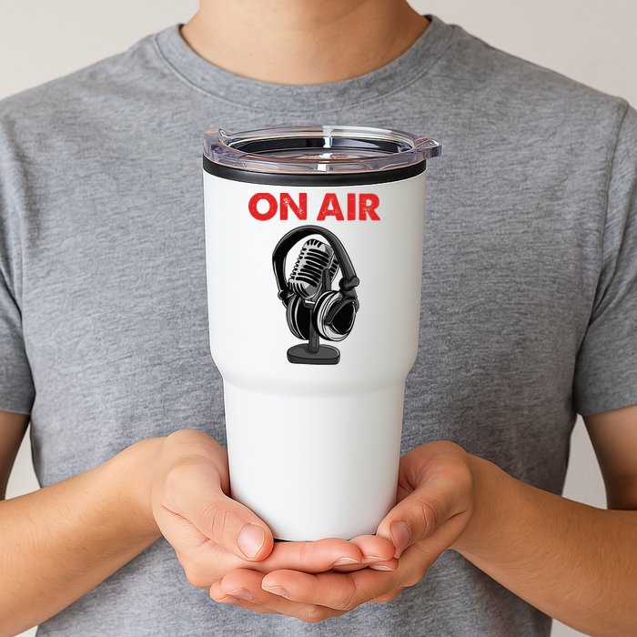 On Air Podcast Microphone Radio Show Host Music DJ Tumbler