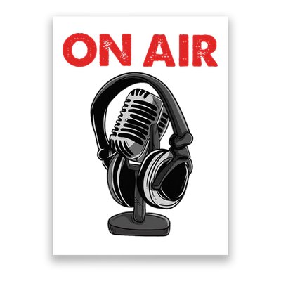 On Air Podcast Microphone Radio Show Host Music DJ Poster