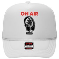 On Air Podcast Microphone Radio Show Host Music DJ Trucker Hat