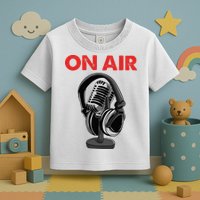 On Air Podcast Microphone Radio Show Host Music DJ Toddler T-Shirt