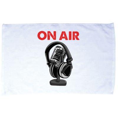 On Air Podcast Microphone Radio Show Host Music DJ Microfiber Hand Towel
