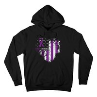 Overdose Awareness Purple Ribbon Drug Addiction Hoodie