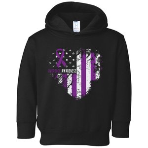 Overdose Awareness Purple Ribbon Drug Addiction Toddler Hoodie