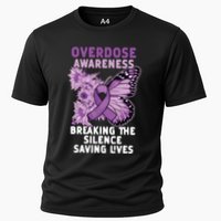 Overdose Awareness Purple Ribbon Drug Addiction Cooling Performance Crew T-Shirt