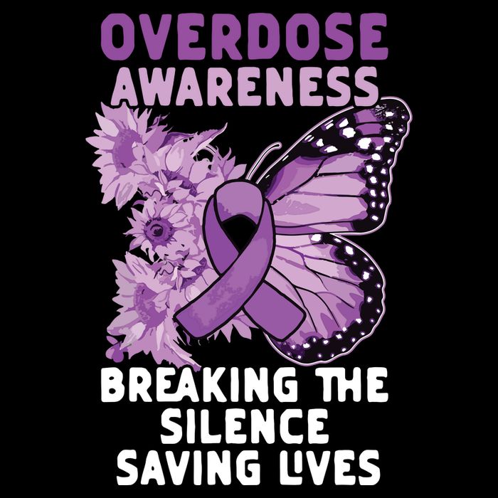 Overdose Awareness Purple Ribbon Drug Addiction Cooling Performance Crew T-Shirt