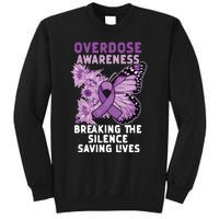 Overdose Awareness Purple Ribbon Drug Addiction Sweatshirt