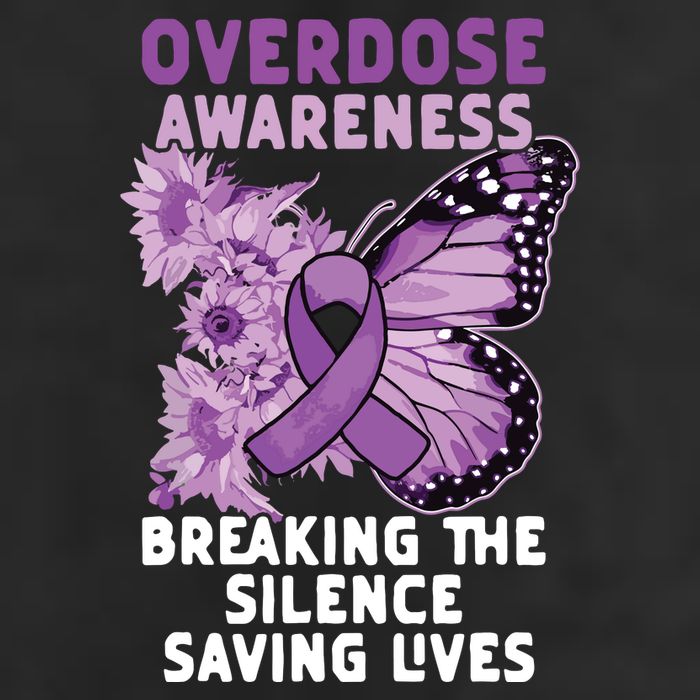 Overdose Awareness Purple Ribbon Drug Addiction 11oz C Handle Ceramic Mug