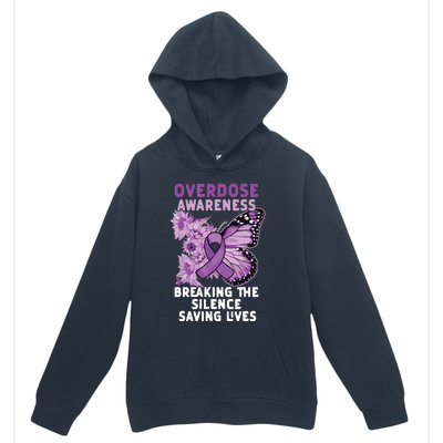 Overdose Awareness Purple Ribbon Drug Addiction Urban Pullover Hoodie