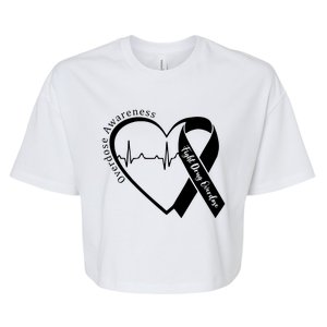 Overdose Awareness Purple Ribbon Drug Addiction Recovery Bella+Canvas Jersey Crop Tee