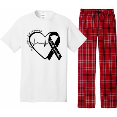 Overdose Awareness Purple Ribbon Drug Addiction Recovery Pajama Set