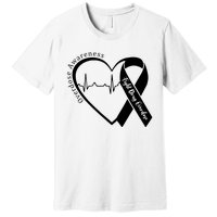 Overdose Awareness Purple Ribbon Drug Addiction Recovery Premium T-Shirt