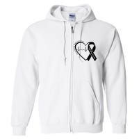 Overdose Awareness Purple Ribbon Drug Addiction Recovery Full Zip Hoodie