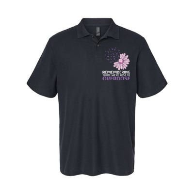 Overdose Awareness Purple Ribbon Drug Addiction Sunflower Softstyle Adult Sport Polo