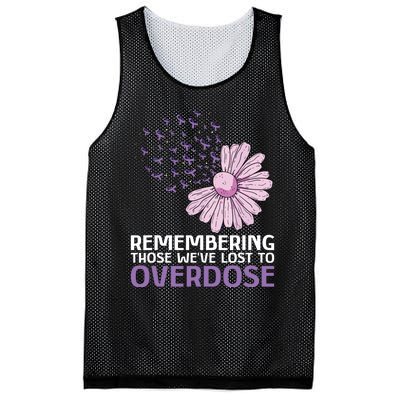 Overdose Awareness Purple Ribbon Drug Addiction Sunflower Mesh Reversible Basketball Jersey Tank