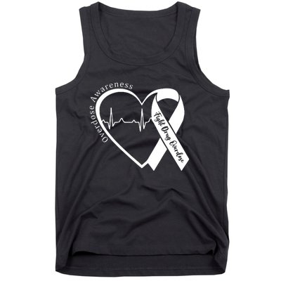 Overdose Awareness Purple Ribbon Drug Addiction Recovery Tank Top