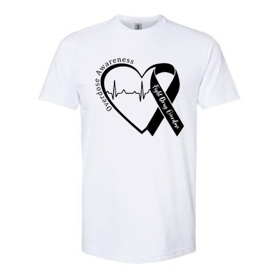 Overdose Awareness Purple Ribbon Drug Addiction Recovery Softstyle® CVC T-Shirt