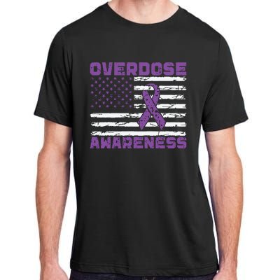 Overdose Awareness Purple Ribbon Drug Addiction Adult ChromaSoft Performance T-Shirt