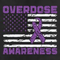 Overdose Awareness Purple Ribbon Drug Addiction 11oz C Handle Ceramic Mug