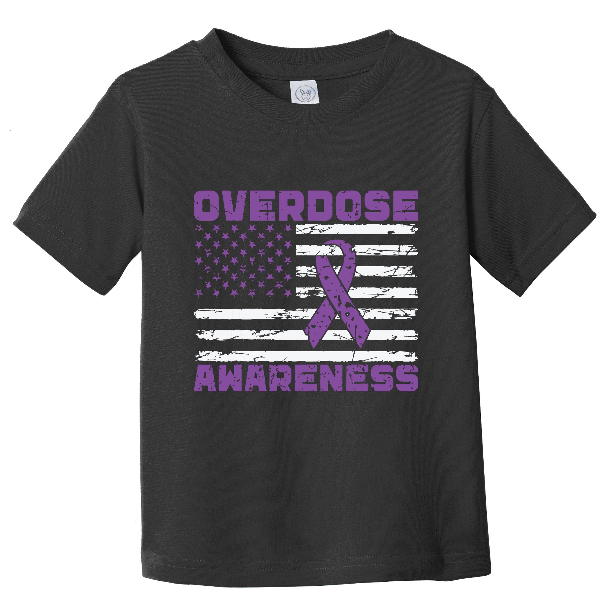 Overdose Awareness Purple Ribbon Drug Addiction Toddler T-Shirt