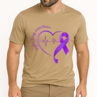 Overdose Awareness Purple Ribbon Drug Addiction Recovery Cooling Performance Crew T-Shirt